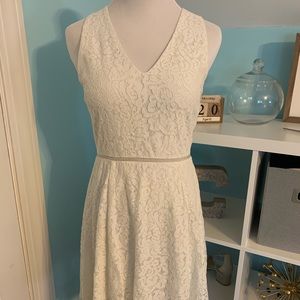 White lace Francesca’s mini dress